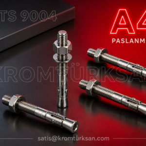 KTS 9004 A4 Paslanmaz Klipsli Dübel M10x110